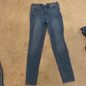 Denim jeans, high rise, ankle skinny